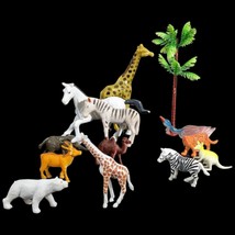 Animals Toys for Kids Hard Plastic Horse Giraffe Zebra Camel Bear Kangar... - $26.01