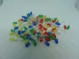 100 Pcs Pack Lot 5mm LED Light Bulb Diodes Kit Set Mix Colors Blue Yello... - $11.72
