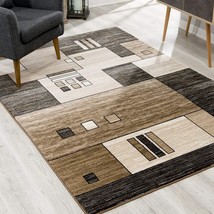 15' Beige Abstract Power Loom Runner Rug - $3,219.04 MXN