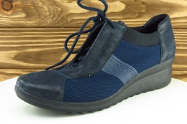 Clarks cloudsteppers Women Size 8.5 M Blue Fashion Sneakers Leather 60929374 - £15.53 GBP