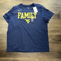 West Virginia Family Shirt Men Medium Blue Nike Athletic Cut Football Si... - £18.20 GBP