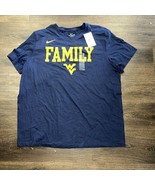 West Virginia Family Shirt Men Medium Blue Nike Athletic Cut Football Si... - £22.47 GBP