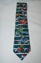 Looney Tunes Neck Tie Football Bugs Bunny Taz Tasmanian Devil Sport Necktie - £10.44 GBP