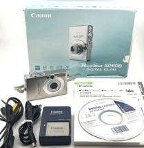 Canon PowerShot ELPH SD600 Digital Camera 6MP 3x Zoom Video Tested IOB - £131.06 GBP