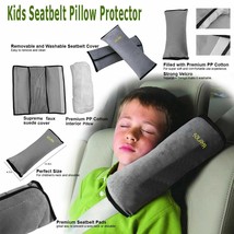 Seat Belt Cover Travel Pillow For Kids, Soft Micro-Suede Fiber, Machine Washable - £7.81 GBP