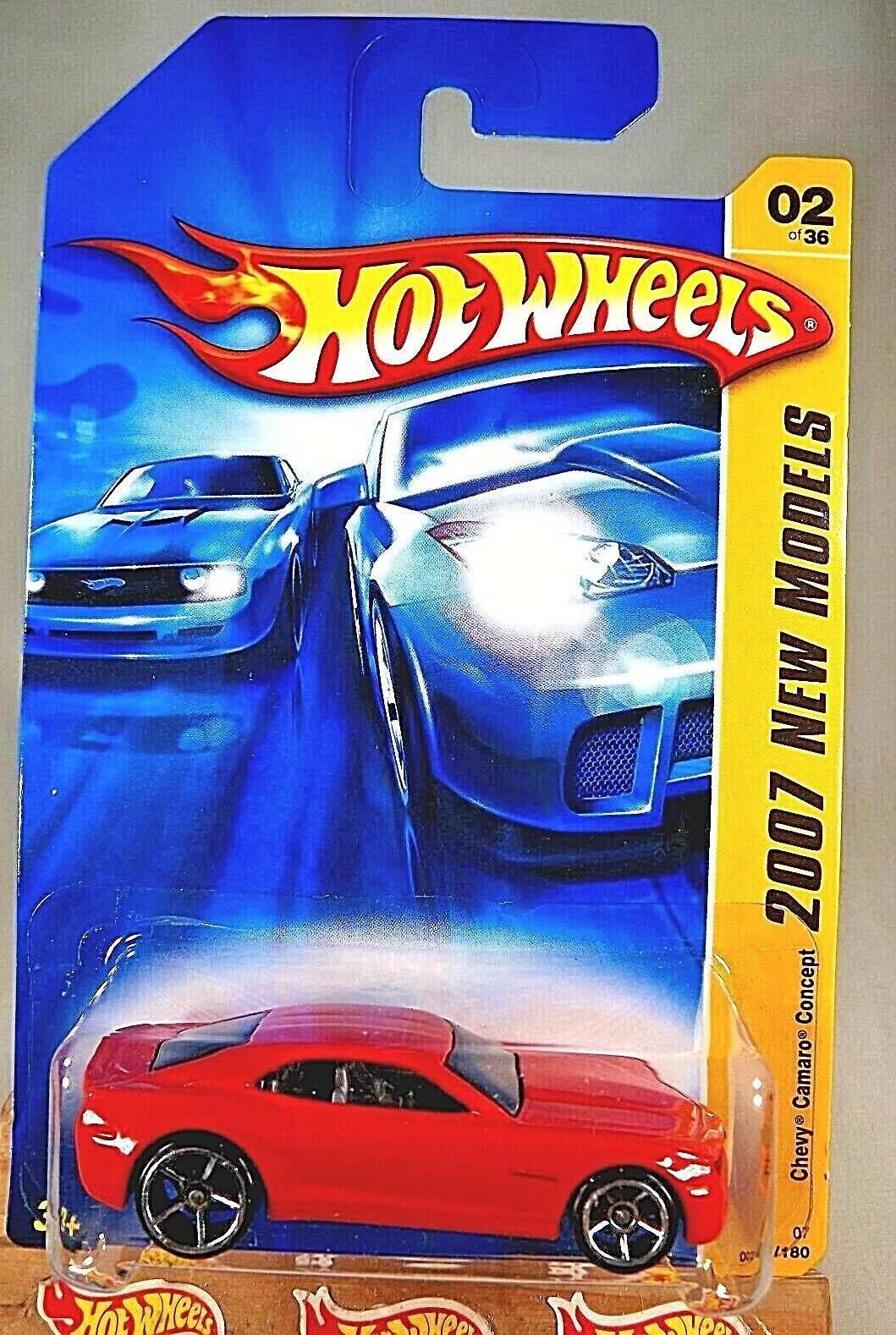 2007 Hot Wheels #2 New Models 2/36 CHEVY CAMARO CONCEPT Red Variant w/OH5 Sp