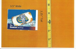  Medium Square Size Sunkist Orange DIET 12 oz CAN Soda Machine Flavor Strip - £3.14 GBP