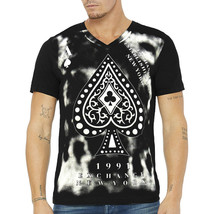 Nwt Ace Of Spades Poker Card Style Exchange Men&#39;s Black Short Sleeve T-SHIRT - £10.41 GBP