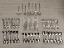 Superior Stainless Flatware Radiant Rose Service For 12 Mid Century Mode... - $148.99