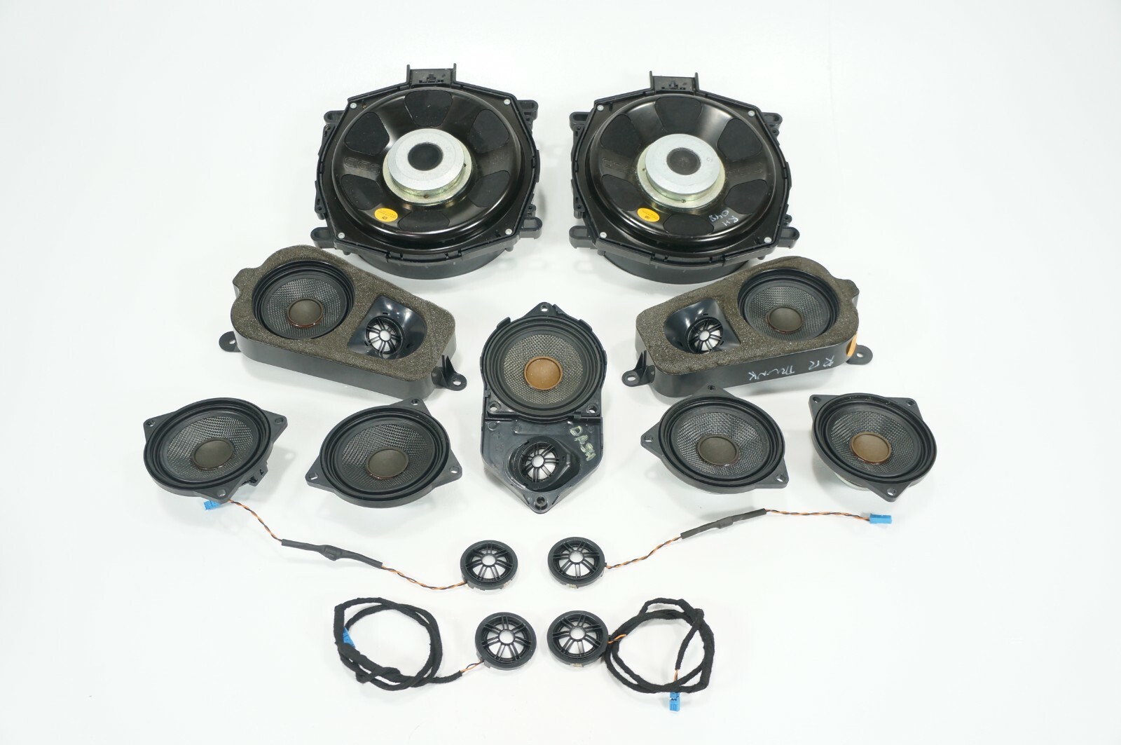 2011-2013 bmw x5 e70 speaker system subwoofer audio sound set of 16 oem - $339.87