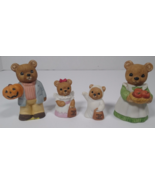 Vintage Halloween Bears HOME INTERIORS ~ HOMCO 4 Pieces ~ 5209 - £10.22 GBP