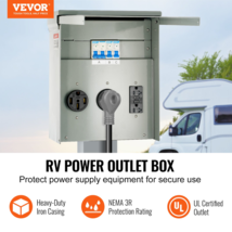 VEVOR Temporary Power Outlet Panel, 125/250V, RV Power Outlet Box with a 20/30/5 - £90.79 GBP