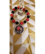 Louisville cardinals glamorous bling beaded bracelet rhinestones pretty ... - $13.37 CAD