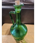 Vintage Green Glass Wine Bottle Jug Style Bottle WINE WORLD 1976 - $44.63 CAD
