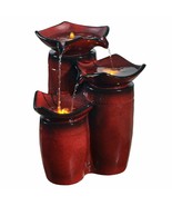 Outdoor Water Fountain Waterfall Fountain Zen 3 Tier Cascading W Pump LE... - $3,201.51 MXN