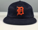 Vintage Detroit Tigers Enganliegend Hut Blau Orange Logo Wolle Rayon Led... - $186.63