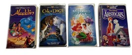 Disney VHS Lot The Little Mermaid, Aladdin, Aristocats, Cats &amp; Dogs - £21.03 GBP