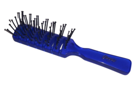 Vintage GOODY Vented Blow Styling Brush Hairbrush 6&quot; USA Blue Translucent - £18.38 GBP