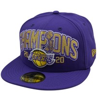 Los Angeles Lakers New Era 59FIFTY Fitted NBA Champions Purple Basketball Hat   - £23.97 GBP