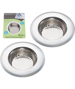 2PCS Kitchen Sink Strainer - Stainless Steel, Large Wide Rim 4.5" Diameter - €10,12 EUR 2PCS Kitchen Sink Strainer - Stainless Steel, Large Wide Rim 4.5" Diameter - €10,12 EUR