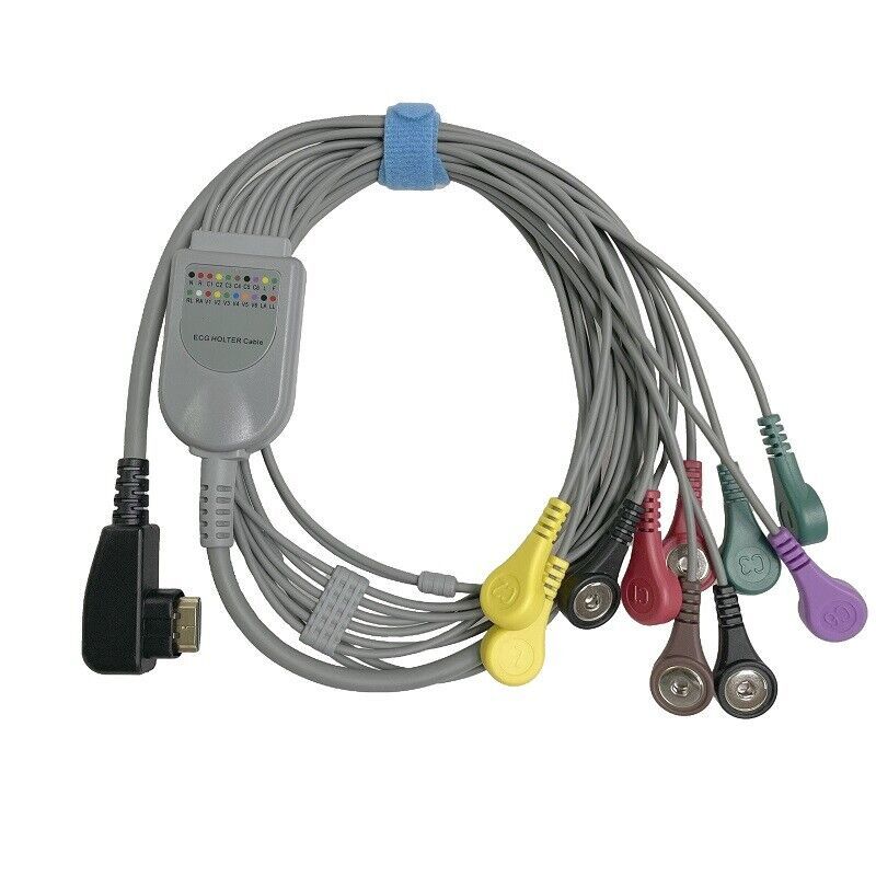 1PC New for Holter 10 Leads ECG Cable Leadwire Snap Plugs Compatible DMS... - $53.88
