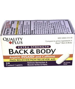 NEW-Quality Plus Extra Strength Back &amp; Body, 24-ct. Bottle-SHIP N 24 HOURS - $10.59 CAD