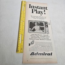 Admiral television instant play portable sonar remote Vintage Print Ad V... - £8.63 GBP