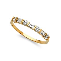 14k Gelbgold 0.50Ct Baguetteschliff Diamant Ehering Jubiläum Ring Geschenk - £227.45 GBP
