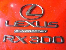1999-2003 OEM Genuine Lexus RX300 SILVERSPORT &quot;Black Pearl&quot; Rear Emblem ... - £31.84 GBP