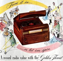 RCA Victor 65X2 Golden Throat Radio 1948 Advertisement Record Player DWHH4 - £47.95 GBP
