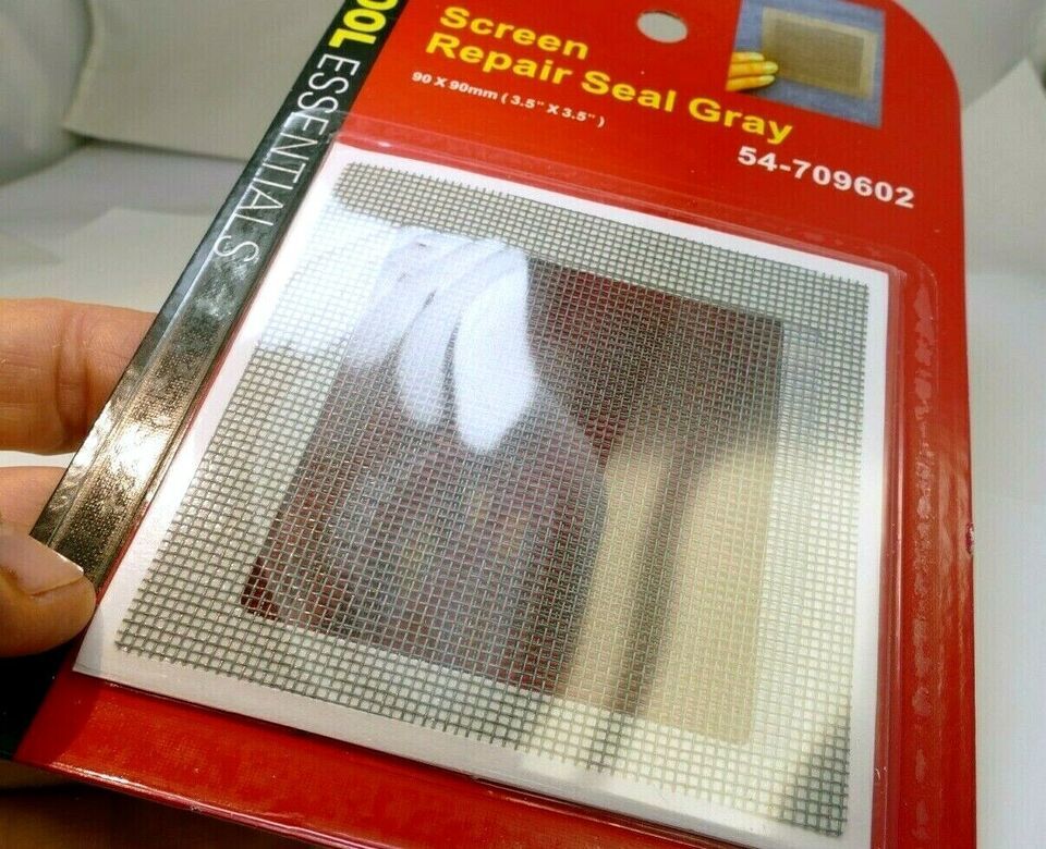 2 Pack REPAIR PATCH SEAL GRAY Fix Hole Metal Mesh Screen door window 3.5X3.5