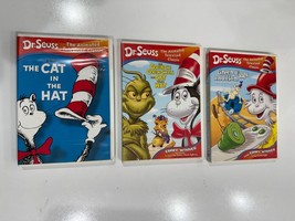 Dr Seuss The Cat in The Hat and Grinch Bundle of 3 DVD&#39;s Kid Family Movie - $7.70