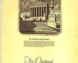 The Occidental Menu  1952 Washington DC Supreme Court Building Cover - £58.36 GBP