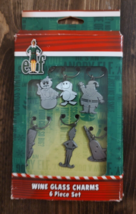 Buddy The ELF Christmas Wine Glass Charms Metal Set of 6 NEW IN BOX Puffin Santa - £7.03 GBP