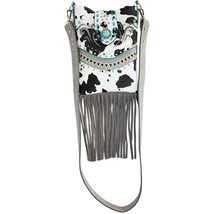 Cow Print Purse Western Crossbody Bags For Women Fringe Gifts Country Cowgirl Sm - £20.28 GBP