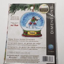 Dimensions Hope Snow Globe Ornament Counted Cross Stitch Kit 70-08906 Sealed - $7.95