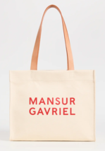 Mansur Gavriel MG Signature Shopper Tote Canvas Shoulder Bag ~NWT~ Natural - £254.23 GBP