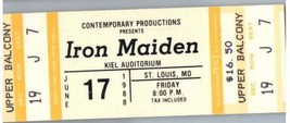 Iron Maiden Untorn Concert Ticket Stub June 17 1988 St. Louis Missouri - $34.64