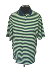 Nicklaus Golf Polo Shirt Men&#39;s Size  X-Large Green and Navy Stripes Activewear - £13.18 GBP