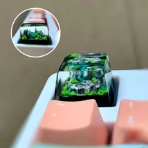 1Pc Mountain Waterfall Keycaps, Rock Cliff Keycaps, Nature Inspired Forest Keyca - $6.33