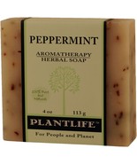 Plantlife Natural Body Care Aromatherapy Herbal Soap Peppermint, 4 Ounces - £7.49 GBP