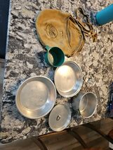 Vintage Palco Worcester MA Aluminum Camping  Kit W/ Canvas Bag - $20.56 CAD