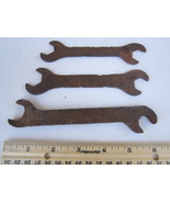 (Lot of 3) Vintage Antique OPEN-END WRENCHES 9/16&quot; to 13/16&quot; [Z80b] - £10.71 GBP