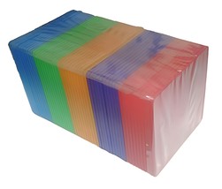 SLIM Assorted Color Single VCD PP Poly Cases 5MM - $28.26+