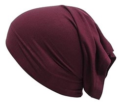  Women&#39;s Stretch Under Scarf Tube Bonnet Jersey Cap Head Wrap B - $9.60