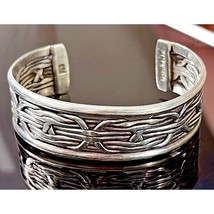 Vinage Taxco 925 Sterling Silver Fancy Weave Design Bracelet Sky - $213.86