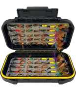 Fly Fishing Flies Kit with Fly Box 72 PCS Trout Bass Assortment - $690.98 MXN