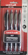 Uniball Signo 207 Impact Gel Pen  Black Ink - 1.0mm Bold Point Pens 4ct ... - $13.81