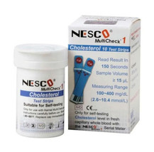 NESCO Multicheck CHOLESTEROL STRIPS For Cholesterol Level Check - 10 Tes... - £22.49 GBP