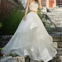 White Tiered Tulle Skirt Gown Wedding Bridal Custom Plus Size Ruffle Maxi Skirt  image 2